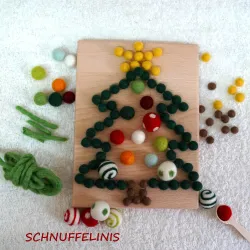 Calendario dell'Avvento sostenibile, regalo di Babbo Natale, set di tavole Montessori