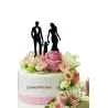 Gâteaux de mariage Couple de mariés avec garçon, mariage couple mariés