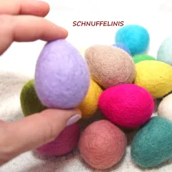 Felt Eggs uni colour
