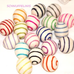 Felt Eggs swirly 1.57"