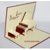 Happy Birthday, Popup Karte, Piano, Klavierkarte