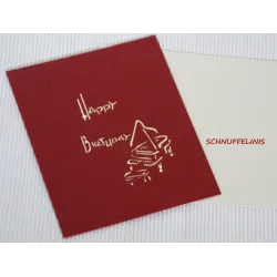 Happy Birthday, Popup Karte, Piano, Klavierkarte