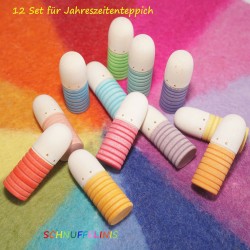 Farbkreis aus Filz, Filzwolle Farbenteppich Jahreszeiten Montessori