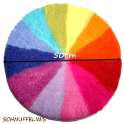 Farbkreis Filzteppich 12 Jahreszeiten Schnuffelinis