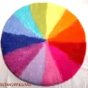 Filzteppich 100cm, Farben Jahreszeiten, Waldorf Teppich, Montessori