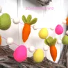 Easter garland with felt Easter eggs & carrots