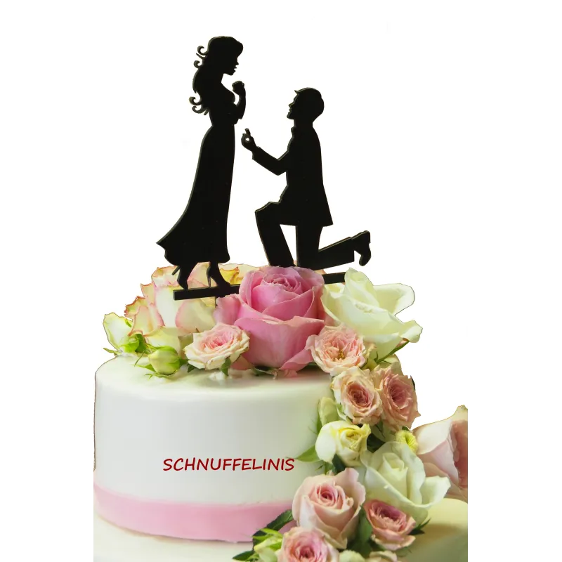 Cake topper Couple Proposal