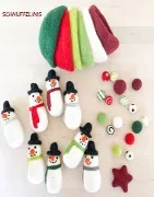 Fröhliche Schneemänner, Weihnachtsgeschenkanhänger, Geschenkarten