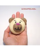 Filz Teddybär, Filzwolle Bärchen Handschmeichler, Geschenkanhänger