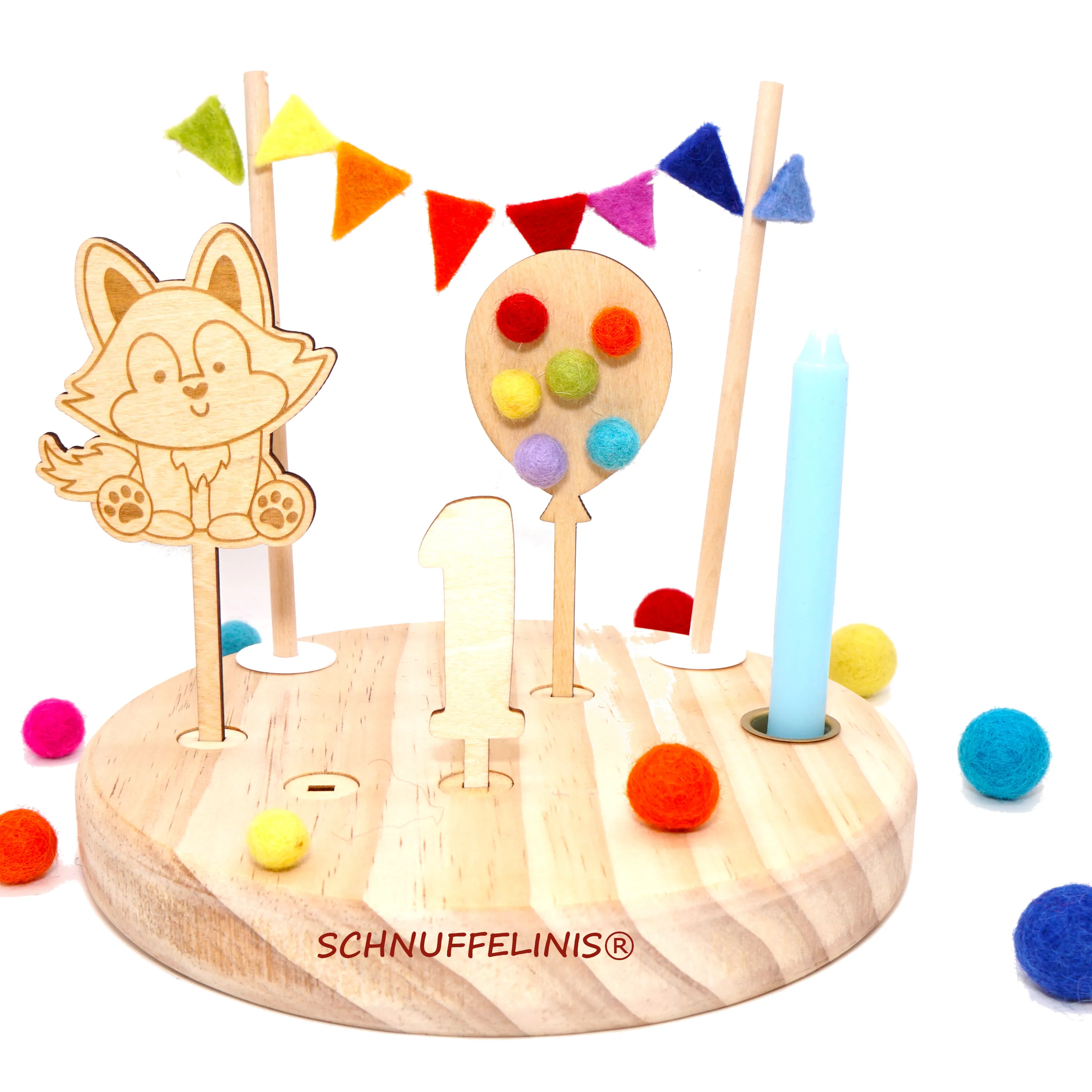 B-Day wood plate