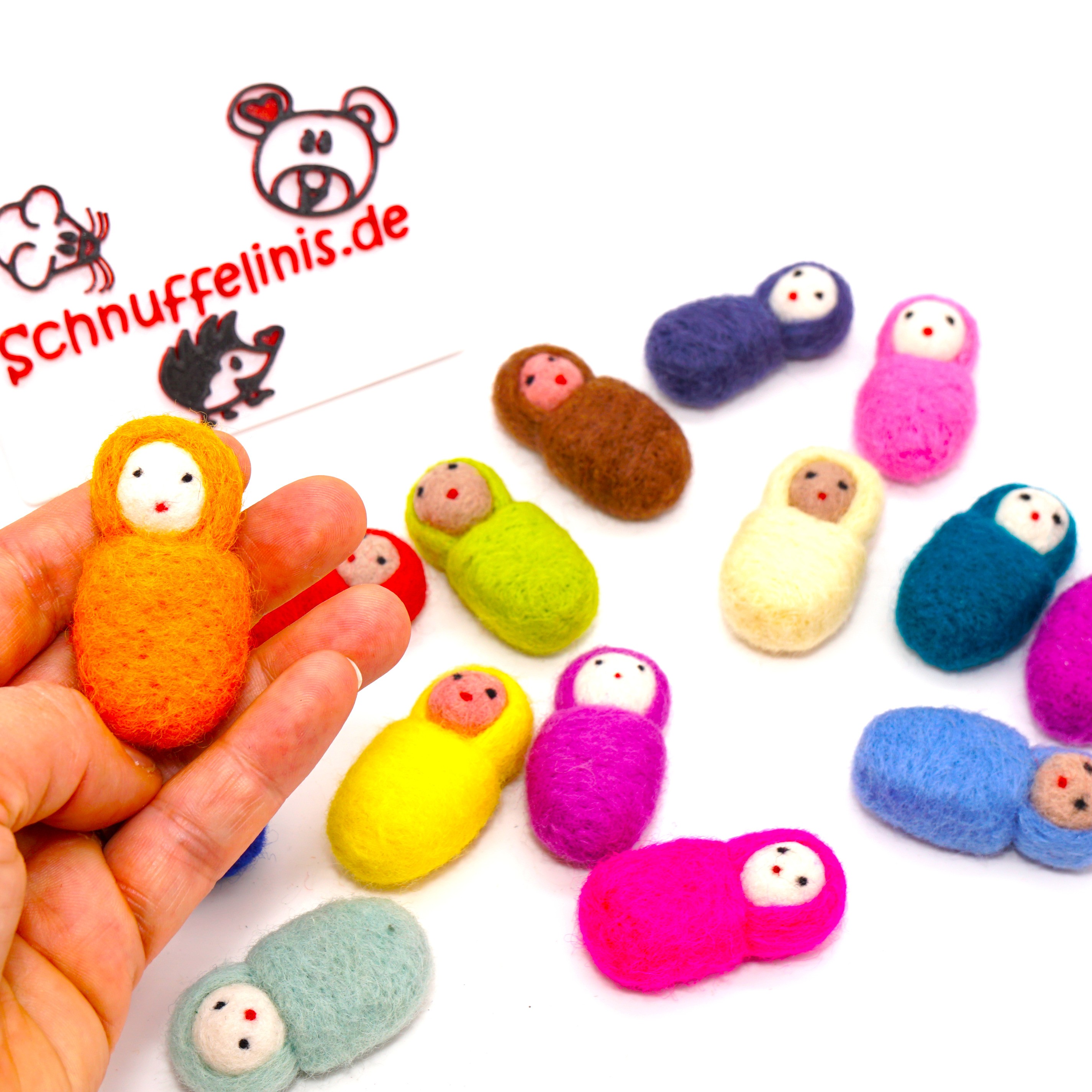 Puppen im Schlafsack